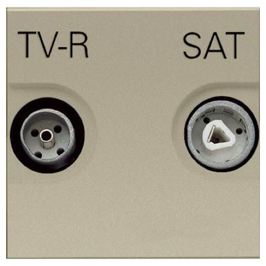 Розетка TV-R/SAT оконечная ABB Zenit, цвет: шампань Розетка TV-R/SAT оконечная ABB Zenit, цвет: шампань