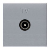 Розетка TV одиночная, ABB Zenit, цвет: серебристый