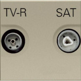 Розетка TV-R/SAT оконечная ABB Zenit, цвет: шампань Розетка TV-R/SAT оконечная ABB Zenit, цвет: шампань