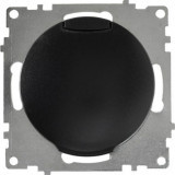 Розетка с крышкой OneKey с заземлением, винтовые контакты, цвет чёрный Розетка с крышкой OneKey с заземлением, винтовые контакты, цвет чёрный